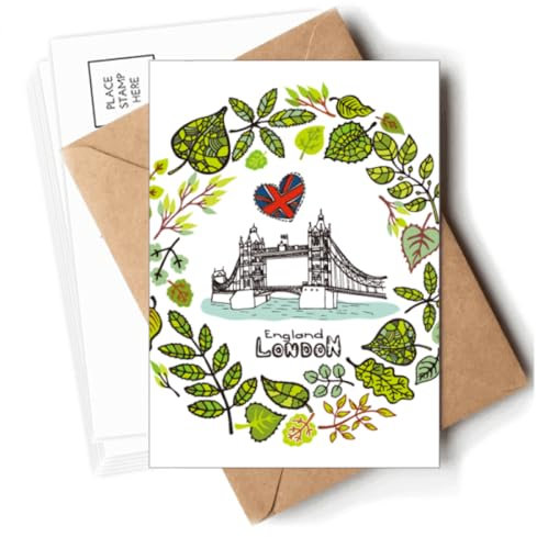 Tower Bridge London England Illustration Postkarten Umschläge Blanko Notizkarten Versand