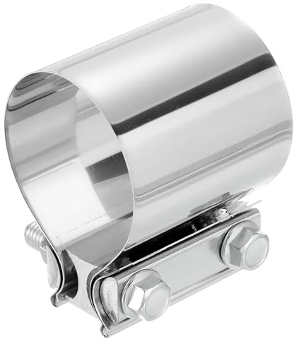Sourcing Map 2.7 Inch Stainless Steel Exhaust Clamp, Sleeve Coupler, Silver