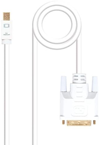 Levitantes Kabel Mini DisplayPort/M auf DVI/M, weiß, Länge 2,0 m, ideal zum Anschluss von Videogeräten, kompatibel und langlebig