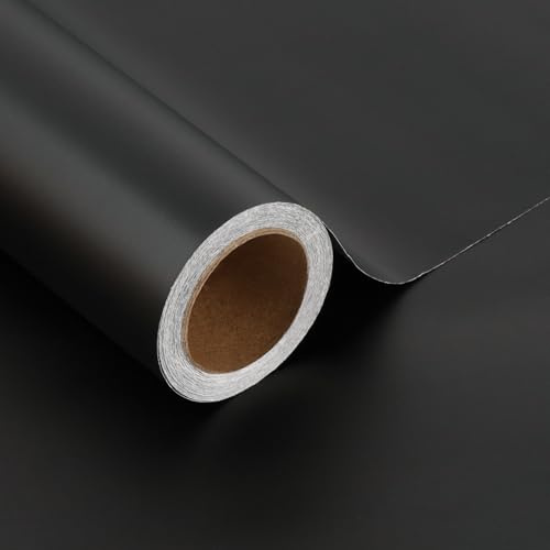 BIOBROWN Geschenkpapier Schwarz, matt-metallisch, 43 cm x 10 m