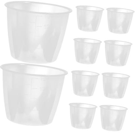 TOPPERFUN 10 Tazas Medidoras De Arroz De Plástico - Vaso Medidor De Ropa Pequeño Transparente De Repuesto Para Olla Arrocera Accesorio Para Ingredientes 160 Ml Reutilizable