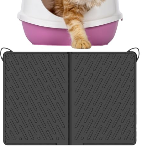 Katzenstreumatten,Katzenstreu Sammelmatte 61 x 43 cm - Kratzfeste Fressnapf Unterlage Für Haustier Boden Ecke
