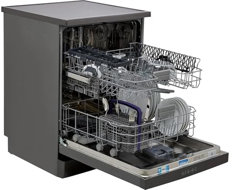 Beko HygieneIntense BDFN15440B Full Size Dishwasher Black – 14 Place Settings, HygieneIntense Technology, Quick Programmes, Energy Efficient C Rated, Adjustable Racks, LED Display