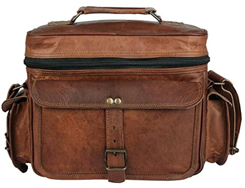 Genuine Leather DSLR SLR Vintage Camera Shoulder Messenger Bag Camera Satchel