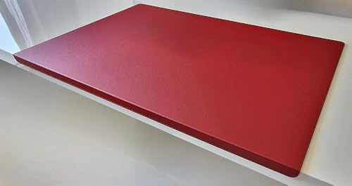 Gewinkelte Schreibtischunterlage mit Kantenschutz sanft lux Leder 90 x 47 Rot