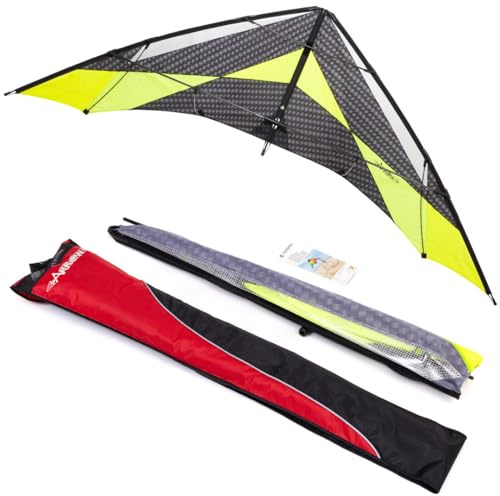 HQ Design - Arrow Lenkdrachen Zweileiner Flugdrachen schnell präzise druckvoll Speed & Power Fortgeschritten ab 14/16/18 Jahren, Dyneemaschnüre Nicht inkl., 2-6 Bft