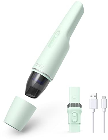 eufy Handstaubsauger, HomeVac H11, kabelloser Stabstaubsauger, ca. 500g federleicht & kompakt, Stabsauger mit 5500Pa Saugkraft, Laden mit USB, ideal für Zuhause (grün)