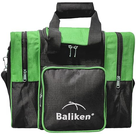 BALIKEN Bowlingtasche für Bowling-Ball, für einen Bowlingball, ein Paar Bowlingschuhe bis zu 13 Herrenschuhen