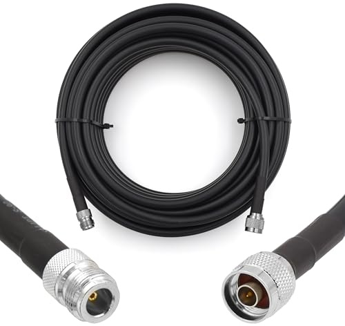 RANGEFUL N Stecker auf N Buchse Koaxialkabel 7m — 50ohm 8D-FB Ø11.1mm Verlängerung Ultra Low Loss antennenkabel — WiFi RF Antenne GSM 3G 4G LTE 5G Router Signalverstärker Lora Ham CB Funk