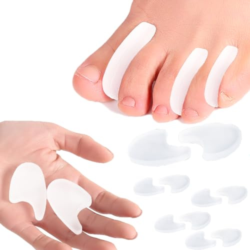 Mcvcoyh 10 Pack Small Toe Spacers and Separators, Gel Overlapping Toe Hammer Spacers