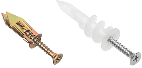 45 Sets of Plasterboard Fixing Screws,Self Drilling Drywall Screws and Drywall Anchors