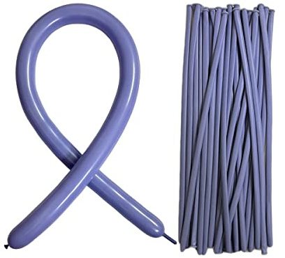 Tangser 100 PCS Grey Long Twisting Balloons, 260 Balloons for Animals, Modelling Thickening Latex Balloons, 260Q, for Animal Shape, Birthdays Clowns (Grey)