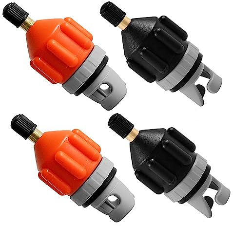 4Stück SUP Ventiladapter, Pumpenadapter, Luftpumpe Adapter, Luftventiladapter Sup Pumpe für Paddle Boards, Kompressor Adapter Zubehör für Kanu, Aufblasbares Ruderboot, Kajak