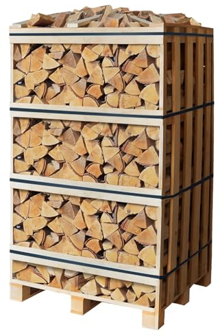 Kiln Dried Birch Firewood Crate (2000 Litres) – 3.4m³ Dry Birch Hardwood Firewood | Fire Logs | Wood | Heat Logs | Perfect for Log Burner, Wood Burner, Fire Pit, Pizza Oven & Chiminea | Ready To Burn