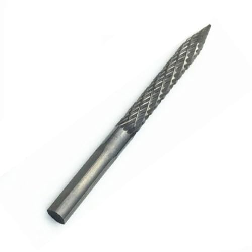 Tyre Repair Carbide Burr Cutting Tool, Steel Reamer Drill, Rotary Head Suitable for Pneumatic Drill - 6mm x 90mm