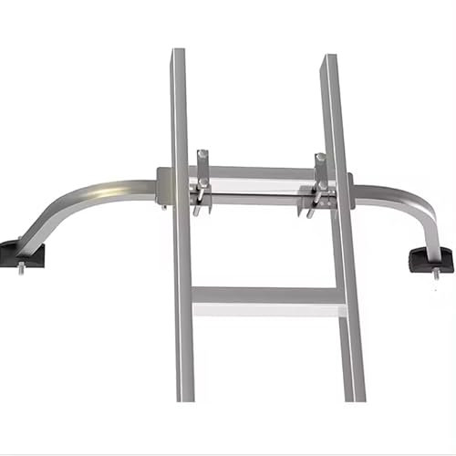 MLHpeak Leiterstabilisator, Dachleiter-Abstandshalter, robustes Leiterstabilisator-Zubehör mit nicht beschädigenden Gummi-Endkappen, graue Verlängerungsleiter, Dachstabilisator, für Dachrinne und Wand