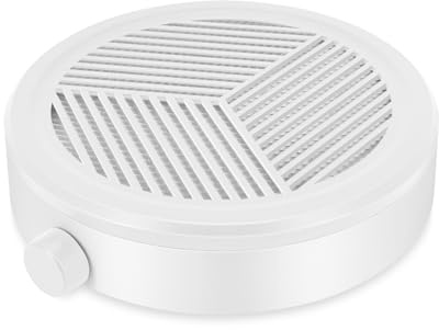 Nail Dust Collector Adjustable Suction, Small Dust Collector Nail Salon Powerful Nail Dust Extractor Fan Vacuum Cleaner for Women Manicurs Home Use Acrylic Dip Powder Nails Removal (White)