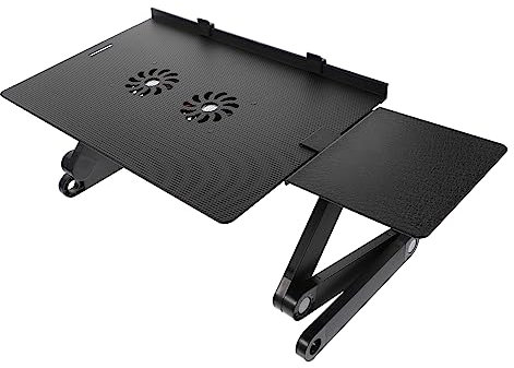 WATIIFUFU Computertisch Laptopständer Regalhalter Desktop-Erhöhungshalter Desktop-Computer Portable Laptop Stand Foldable Laptop Stand Laptop kühlständer Laptop-Rack Aluminiumlegierung Black