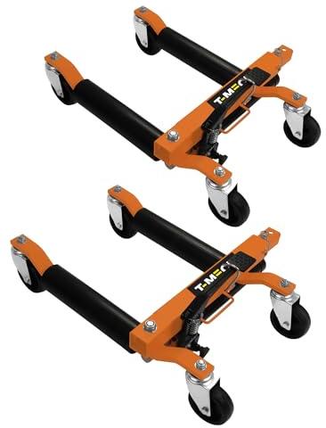 Fahrzeugpositionierungsschlitten, Paar hydraulische Räder, 2er-Set, Hochleistungs-Hebeheber, Transportwagen, Fußpedal, 30,48-cm-Hebebereich, Reifen bis zu 25,4 cm breit, 680 kg pro Fahrzeug