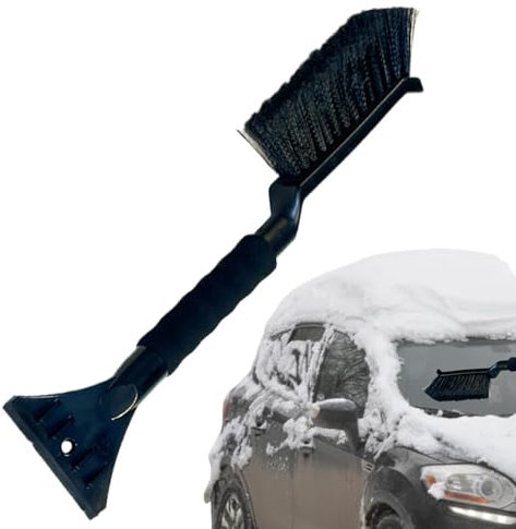 Lpsdssre Eiskratzer für Auto | Windschutzscheiben-Eiskratzer | Schneebürste für Auto | 2-in-1-Eiskratzer | Auto Schneeschaber Ergonomischer Schaumstoffgriff für Komfort für Auto Winter