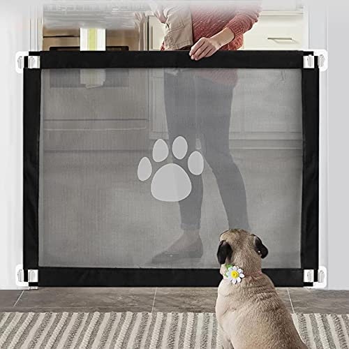 DPSQQ Haustierkäfig, Hundegitter – Hundegitter for den Innenbereich, tragbares, faltbares magisches Netzgitter, sicherer Schutz for Hunde, hält Hunde von der Küche/Oben/im Innenbere