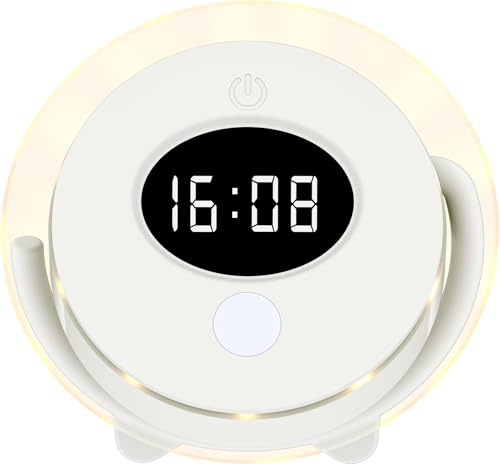 Northpoint LED Lampe Digitaluhr Bewegungsmelder Nachtlicht Touch Steuerung Aufhängung 500mAh Akku