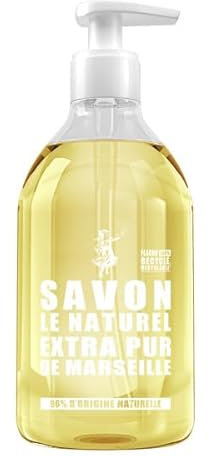 Savon Le Naturel - Sapone liquido extra puro di Marsiglia - Origine naturale - Oli vegetali e glicerina - Tutti i tipi di pelle - senza coloranti - antibatterico - 500 ml