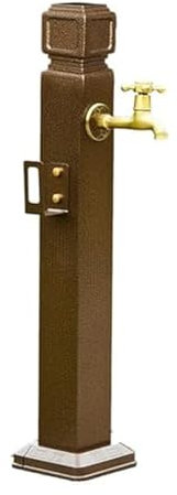 YZWZZXC Fontana da Esterno, Fontana da Giardino Moderna, con Gancio e Pistola a Spruzzo, Idrante Antincendio per Fontana da Giardino in Metallo, per Irrigazione e Lavaggio(60cm/24in)
