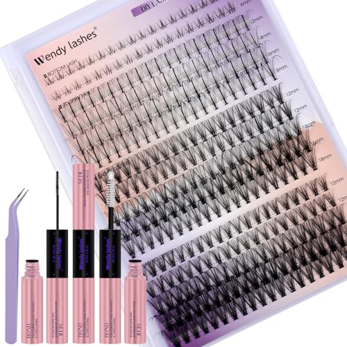 Kit De Pestañas Postizas Naturales Con 4 Estilos,20D+30D+7D Y Inferior Pestañas Pelo a Pelo Manga Extensiones De Pestañas Volumen Cluster Lashes 0.07 12-18mm(4SX-20D+30D)