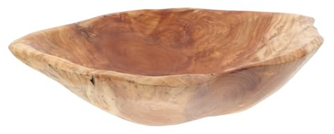 Mobestech Plat De Fruits Fruit Salade Bol en Feuilles De Bois Bols Décoratifs pour La Décoration Intérieure Bol Décoratif pour Les Clés Petit Panier à Clés pour L'entrée Bois Brun