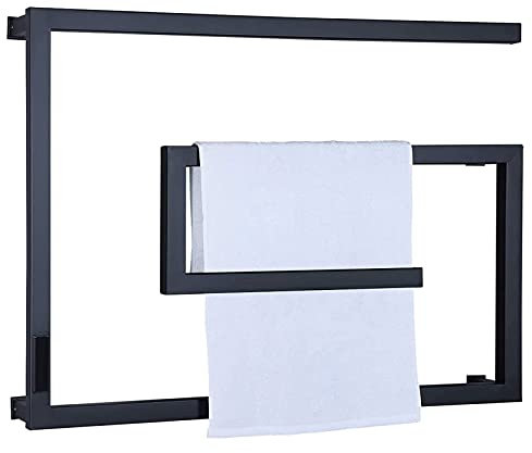 Porta per asciugamani riscaldati elettrici, porta di asciugatura da bagno, 304 asciugamani elettrici in acciaio inossidabile, paracapa da asciugamano riscaldata a parete con funzione di controllo