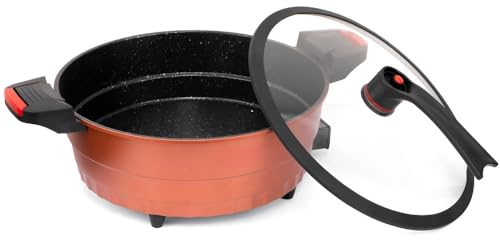 Olla Eléctrica Multifuncional De 8 L: For Freír, Cocinar Al Vapor Y Fideos, Ideal For Uso Doméstico, Fácil De Limpiar.