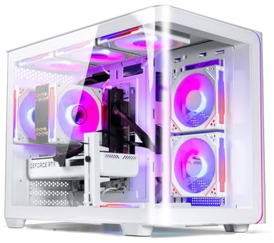 suevery Gaming PC | Core 13th I9 13900HX(24Cores 32Threads Up to 5.4G) RTX 5060 8G GPU | DDR5 32G RAM | Nvme 1TB SSD | Prebuilt Desktop Computer White WiFi