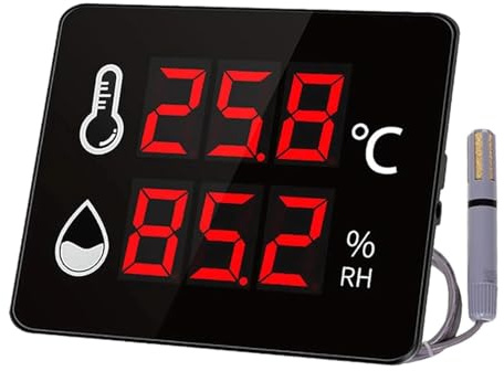 Igrometro termometro a LED, misuratore industriale di umidità e temperatura, temperatura -40~100 °C, umidità 0~99,9% RH, allarme limite superiore e inferiore, per uso domestico, scolastico e industria