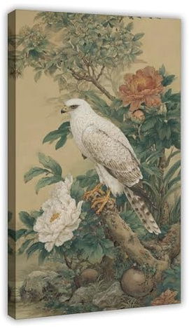 Póster artístico de águila oriental, lienzo para decoración de dormitorio, oficina, habitación, regalo, 20 x 30 cm