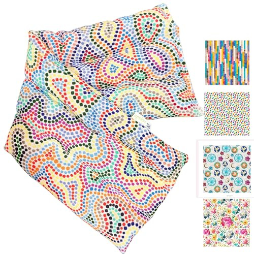 Sacco di semi per microonde 45 x 14 cm – Borsa termica cervicale con lavanda, borsa termica termica termica e fredda – sacco termico per collo/schiena – cuscino termico sollievo dal dolore mestruale
