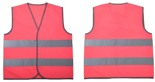 Zestjewel Pink High Visibility Vest for Children Kids High Hi Vis Safety Vests Unisex Children's Safety Clothes Reflective Gear Jacket in the Dark for 2-4 Years Boys Girls Gift Play Outside Ride Bike