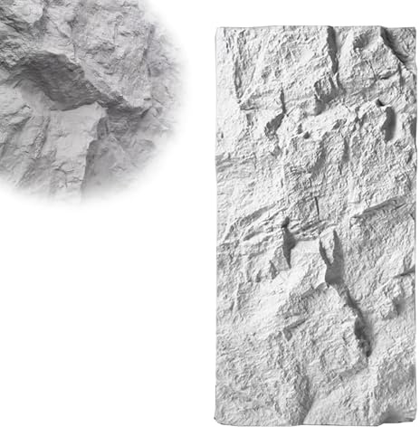 Vibeo 3D Wandpaneele 3D-Wandpaneele mit Zementstruktur, Wasserfest, Dicke Kunststein-Wandpaneele, Wandverkleidungsplatten für Den Außenbereich und Den Innenbereich