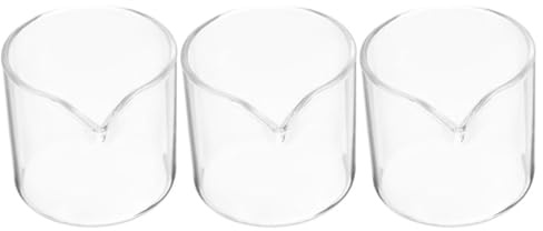 OSALADI Lot de 3 Pichets en Verre Dépoli 60 Ml sans Poignée Petit Pichet à Lait pour Café Distributeur de Sirop Bar à Café Latte Art et Service Précis