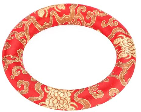 Eujgoov Eujgoov Cojín para Cuenco Tibetano, Almohada de Anillo de Brocado de Seda para Meditación, Mejora la Calidad del Sonido para Cuencos Tibetanos de 7 a 10 Pulgadas (BLUE) (rojo)