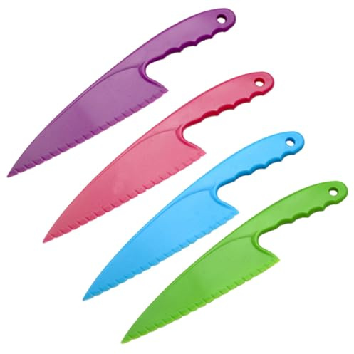 Alasum Pala para Pastel de Plástico Pp Fácil de Usar y Antidust para Cortar Bizcocho en Cumpleaños y Fiestas Color Aleatorio