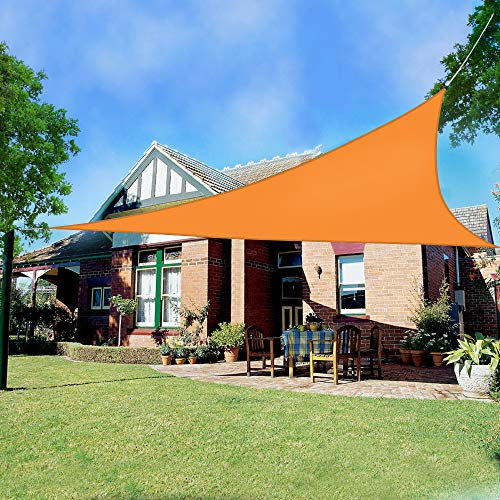 Green Bay Sun Sail Shade Canopy Awning for Outdoor Patio Garden 3mx3mx3m Triangle in Orange