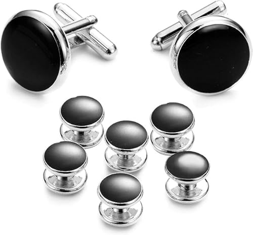 UJOY Manschettenknöpfe, Krawatten, Smoking, Schlüsselanhänger, Schmuck-Set für Herren mit Geschenkbox