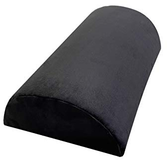 kissen-fabrik Halbrolle aus Visco-Schaumstoff, Knierolle für Bett und Nackenkissen Nackenstütze Nackenstützkissen (39 x 21 x 11 cm, schwarz)