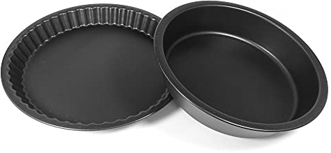 Moneta Eden Tart Set, Moule à Gâteau avec Surface en Aluminium Recyclé Utilisable au Four, Revêtement Anti-Adhésif et Anti-Rayures, Lavable au Lave-Vaisselle
