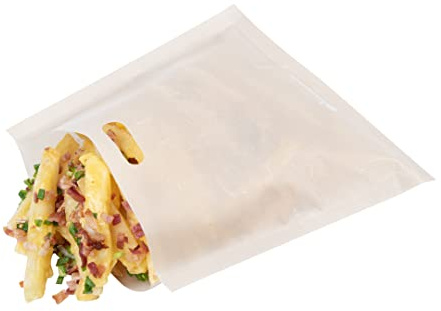 Restaurantware Bag Tek 6.5 x 6.3 Inch Toaster Bags 10 Small Toaster Sandwich Bags - Multipurpose Non-Stick Kraft Plastic Toaster Sleeves Semi-Disposable