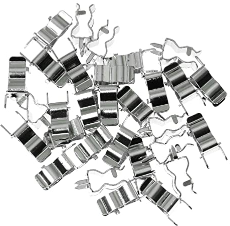 Gebildet 100 pièces 5 * 20mm Pince à Fusible Laiton Plaqué étain Porte Fusible Pince 5x20mm Verre Céramique Tube Fusible Rapide