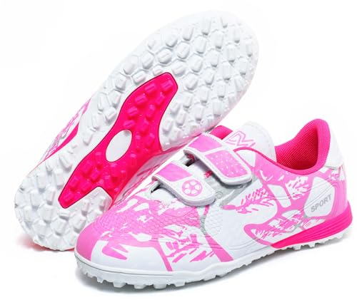 Misswell Boys Football Boots Shoes Kids Girls Astro Turf Trainers Soccer Athletics Sport Training Shoes Futsal ShoesTeenager Profession Competition Indoor Outdoor Sneakers for Unisex