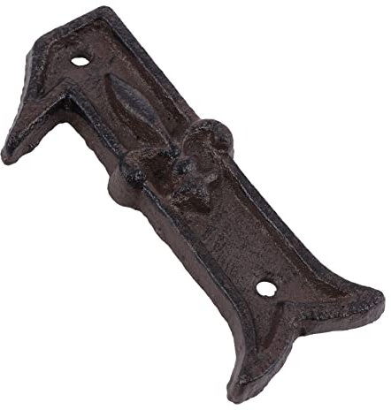 NUOBESTY Türnummer Aus Gusseisen Hausschilder in Gehämmerter Metallnummern Mit Antik-farbgebung Befestigungsschrauben Für Wand Zaun Briefkasten Innenbereich Und Retro-design Leicht