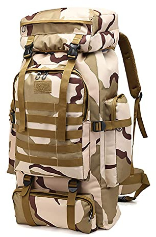 Kabxhueo Rucksack Groß 80l Outdoor wanderrucksack fur Herren Wasserdicht Militär Armee Rucksack Camouflage taktischer Rucksack Notfall Survival rucksäcke Backpack für Wandern Trekking Camping